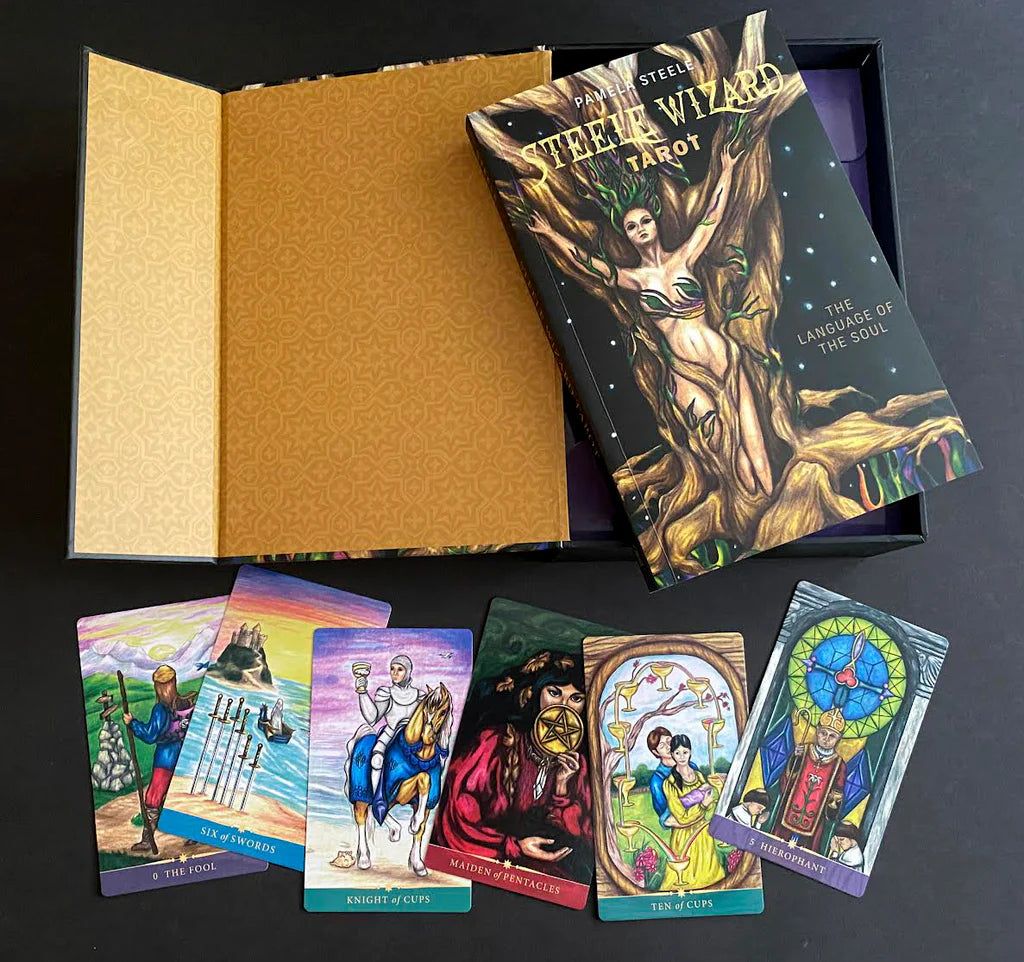 Steele Wizard Tarot : The Language of the Soul (Tarot Kit Box Set with 88 Cards and Guide Book) By Pamela Steele