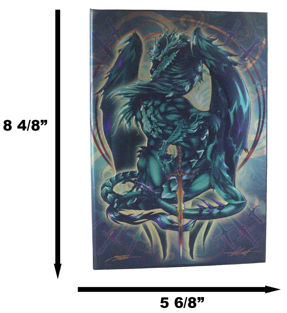 Dragon Terra Blade Drake Embossed Hard Cover Journal - Ruth Thompson Fantasy Dragon Semi Iridescent Journal