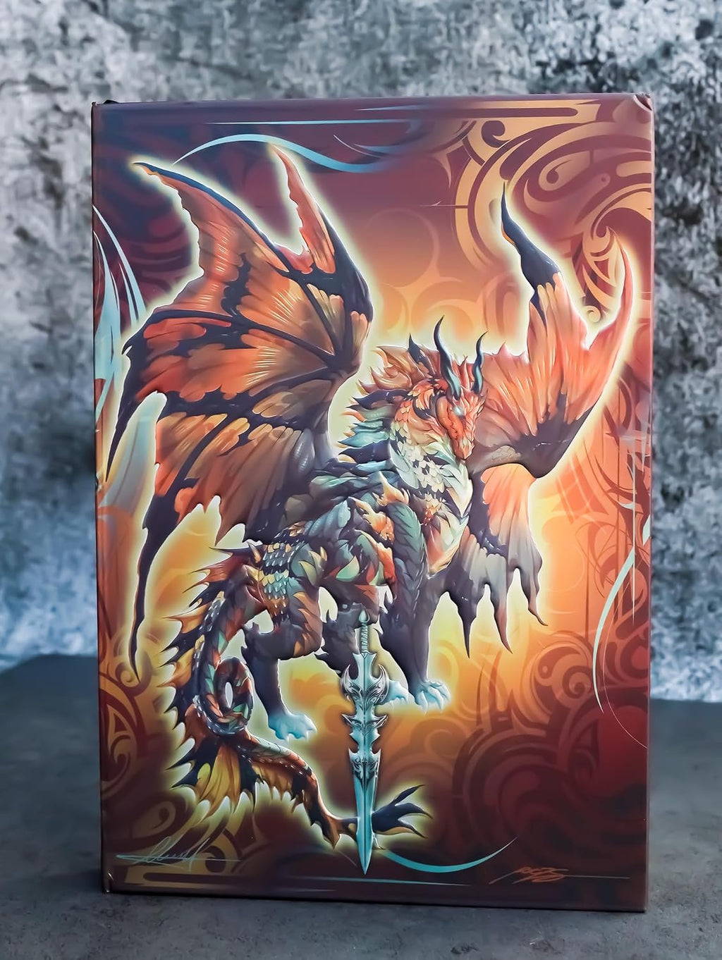 Dragon Thunder Blade Drake Embossed Hard Cover Journal - Ruth Thompson Fantasy Dragon Semi Iridescent Journal