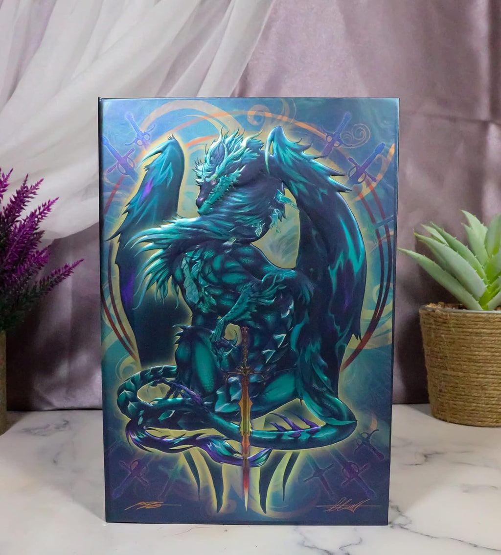 Dragon Terra Blade Drake Embossed Hard Cover Journal - Ruth Thompson Fantasy Dragon Semi Iridescent Journal
