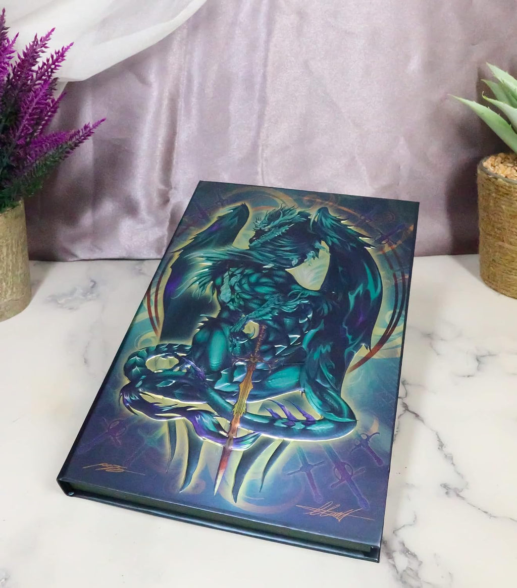Dragon Terra Blade Drake Embossed Hard Cover Journal - Ruth Thompson Fantasy Dragon Semi Iridescent Journal