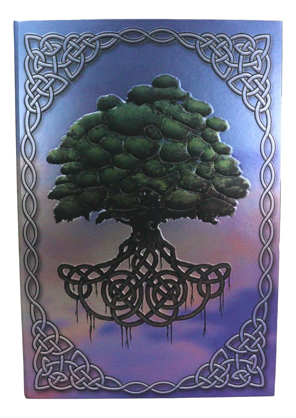 Celtic Tree Of Life With Triskele Trinity Knotwork Embossed Blank Page Hard Cover Journal