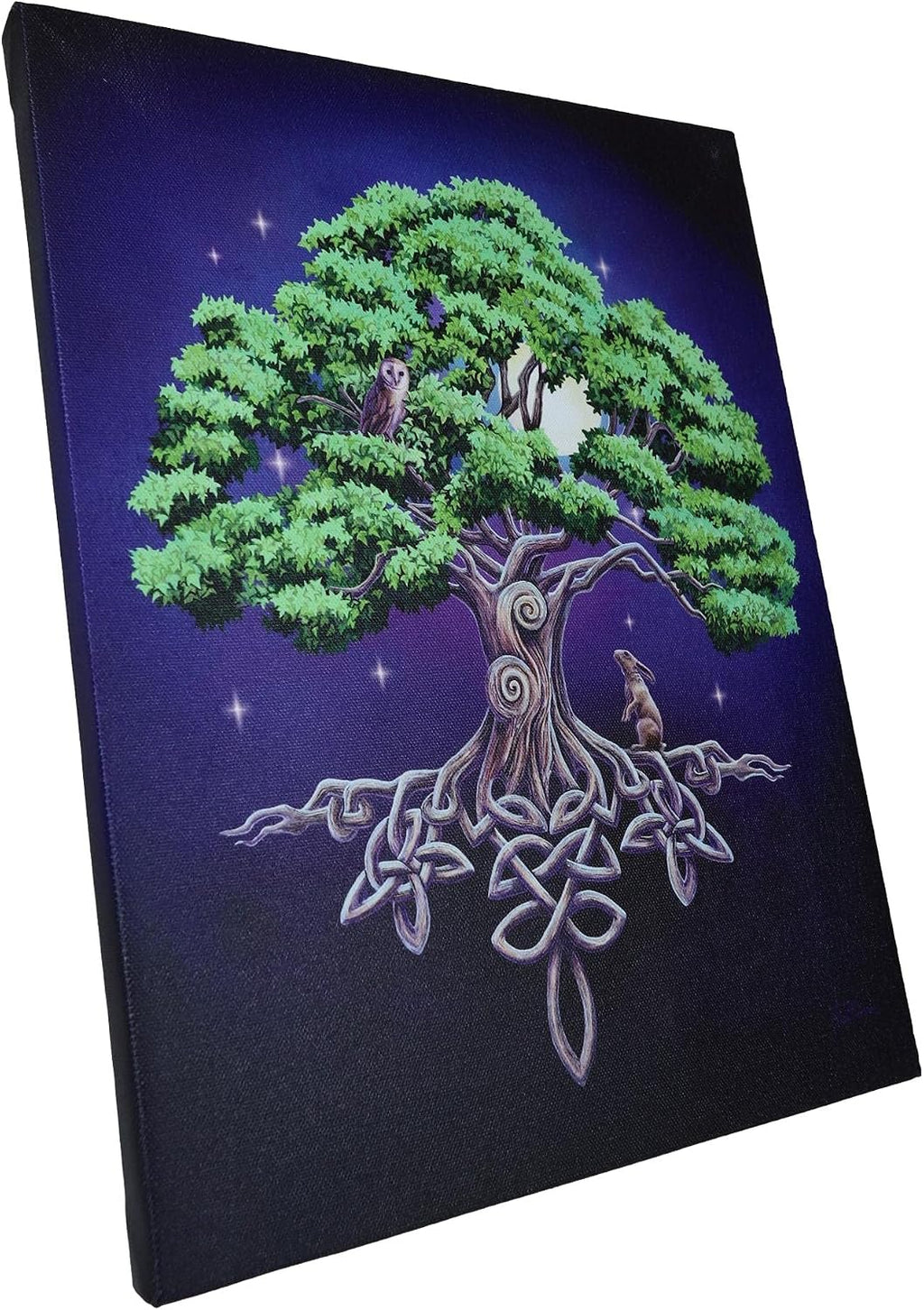 Tree of Life  Canvas Framed Wall Art Wall Plaque - Lisa Parker - 7.5" W x 9.85"