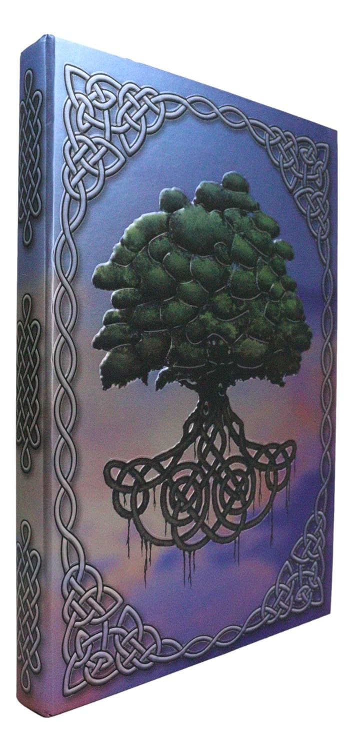 Celtic Tree Of Life With Triskele Trinity Knotwork Embossed Blank Page Hard Cover Journal
