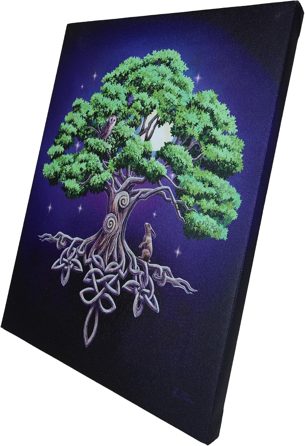 Tree of Life  Canvas Framed Wall Art Wall Plaque - Lisa Parker - 7.5" W x 9.85"