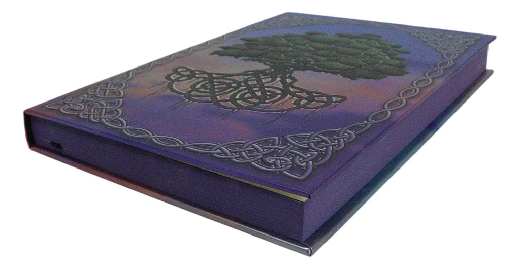 Celtic Tree Of Life With Triskele Trinity Knotwork Embossed Blank Page Hard Cover Journal