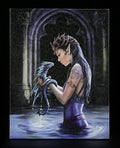 Water Dragon Elf Fairy Canvas Framed Wall Art Wall Plaque - Anne Stokes - 7.5" W x 9.85"