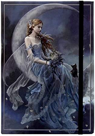 Wind Moon Fairy with Phoenix Embossed Hard Cover Semi Iridescent Journal - Nene Thomas