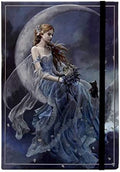 Wind Moon Fairy with Phoenix Embossed Hard Cover Semi Iridescent Journal - Nene Thomas