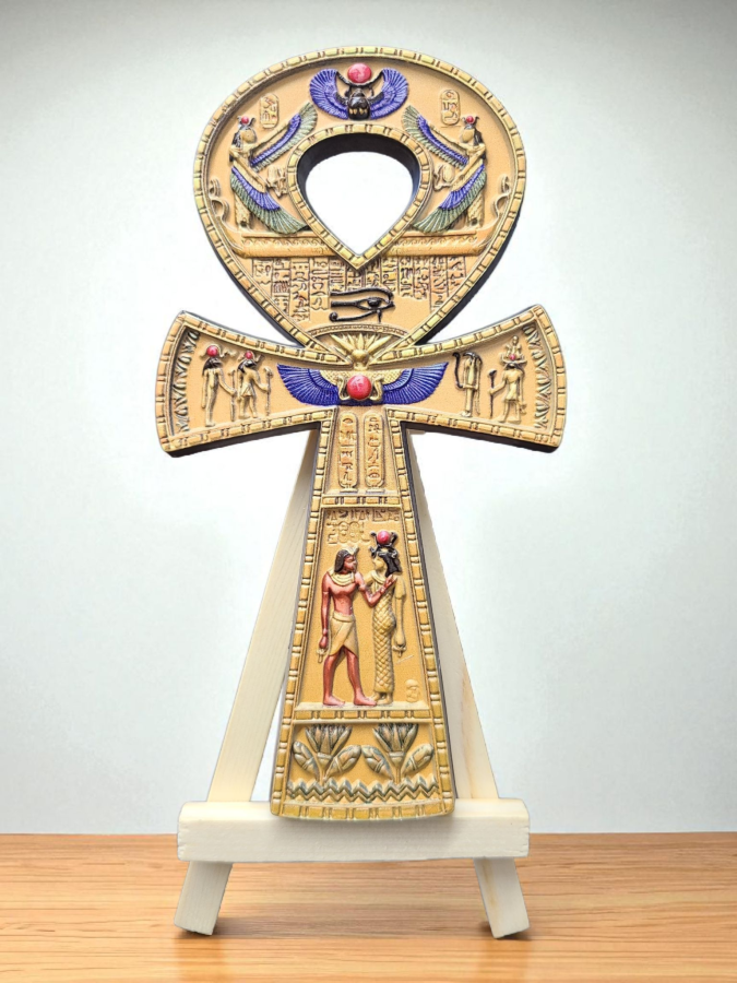 Ankh Symbol – 6" Gold tones and colors
