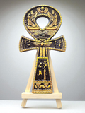 Ankh Symbol – 6" Black & Yellow